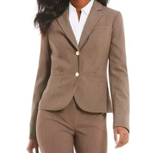 women corporate blazer uniform heather taupe professional office wear