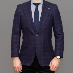 men checked corporate uniform blazer