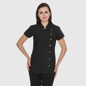 women black salon uniform tunic
