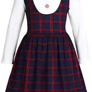 girls check pinafore dress uniform