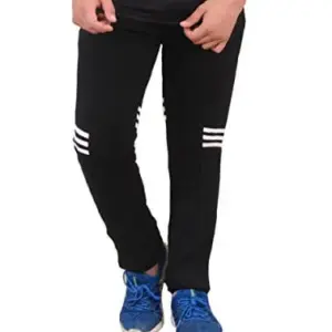 Black sports track pants