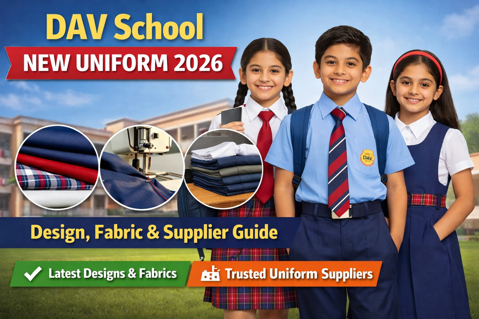 DAV school new uniform 2026 design, fabric and supplier guide