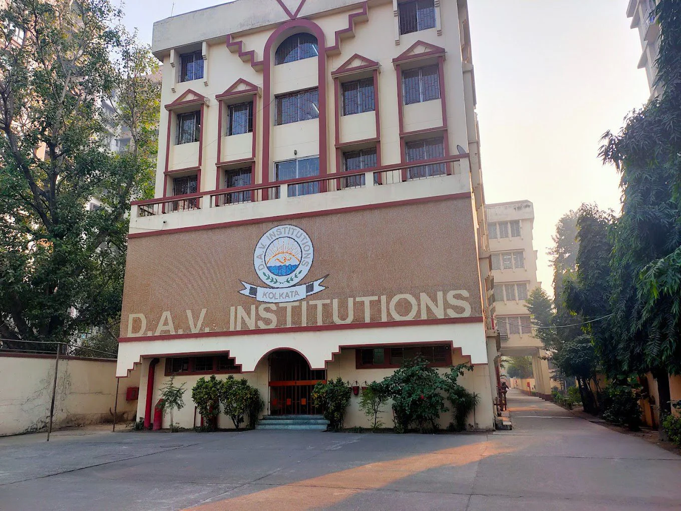 DAV Public School campus building – trusted CBSE school uniform partner supplied by Essay Sports