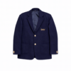 Navy blue DAV Blazer with notch lapel and gold-tone buttons