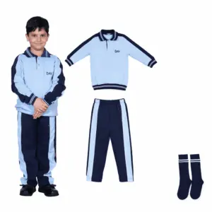 nursery ii winter uniform tracksuit sky blue and navy