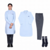 dav new uniform ix-xii girls full-length kurta with pencil trouser