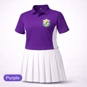 dps house dress purple polo and white skirt - girls house kit image