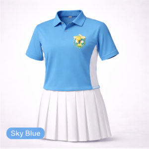 dps house dress sky blue polo with crest - product photo