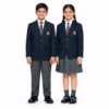 Army Public School blazer navy school blazer with striped tie — boys winter set