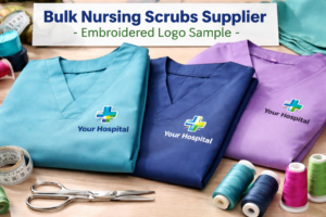 nurse uniform supplier bulk embroidered logo sample — bulk nursing scrubs India