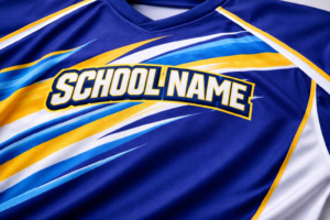 sports uniform for school polyester fabric close-up for sublimation print