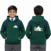 MRIS clan hoodie green Forest Rhinos uniform for students by Manav Rachna school winter wear
