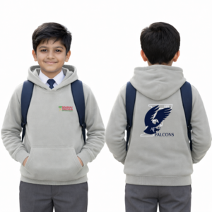 MRIS clan hoodie grey Air Falcons uniform for students by Manav Rachna school winter wear