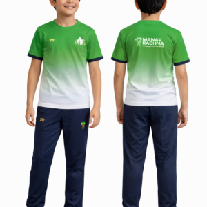 MRIS clan house tee green Forest Rhinos uniform for students Manav Rachna school house sports t-shirt