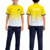 MRIS clan house tee yellow Air Falcons uniform for students Manav Rachna school house sports t-shirt