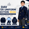 "DAV Winter Uniform Collection 2026 featuring school blazer, sweater, tracksuit and winter jacket with design PDF and quotation by Essay Sports."